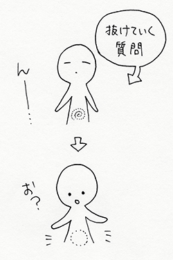 抜けていく質問を使う